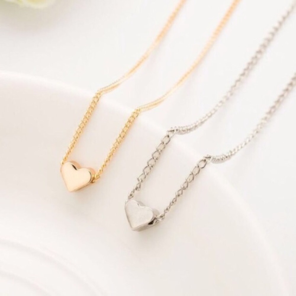 ❗️LAST ONE❗️Dainty Gold Heart Choker Necklace [P] - Picture 2 of 4